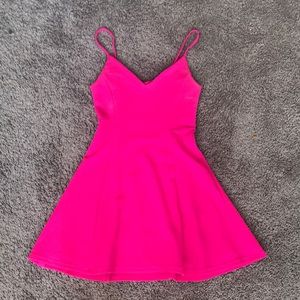 Pink A-line strap dress! Mini size!